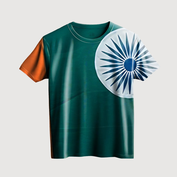 Ashoka Chakra Indian Flag T-Shirt