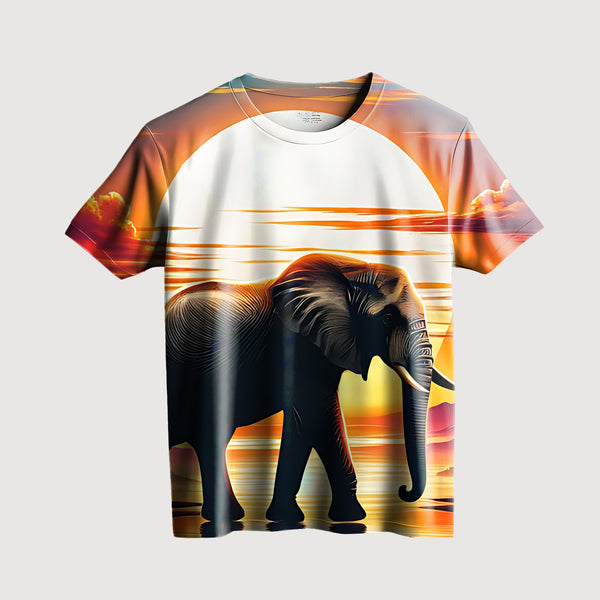 Majestic Elephant Sunset T-Shirt