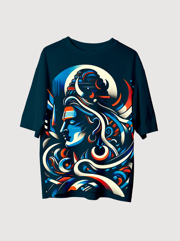 Abstract Shiva Oversized T-Shirt
