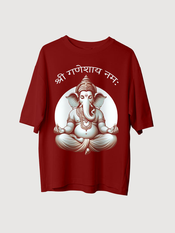 Shree Ganeshaya Namah Oversized T-Shirt