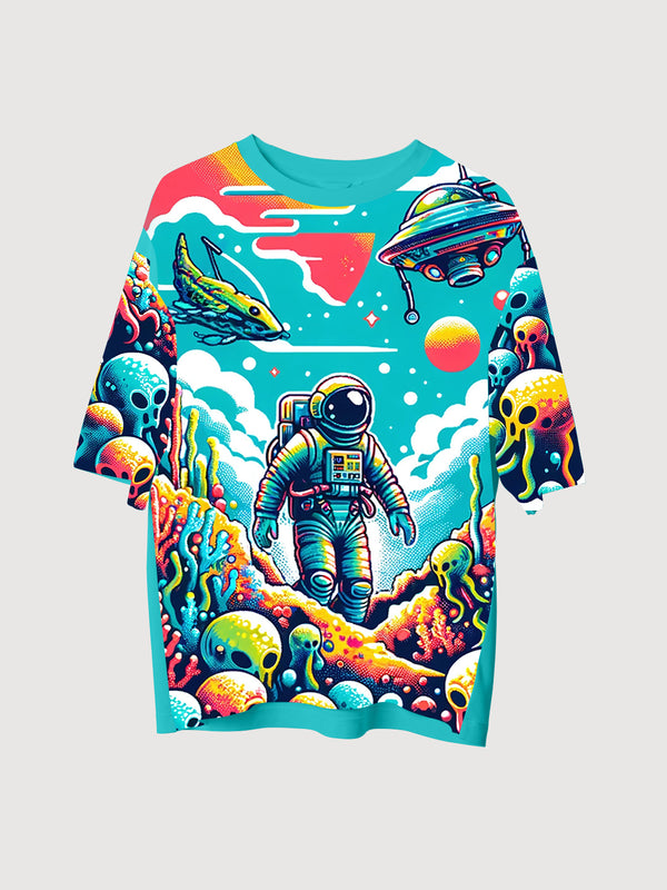 Alien Ocean Explorer Oversized T-Shirt