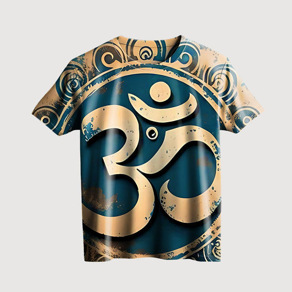 Golden Mandala Om T-Shirt