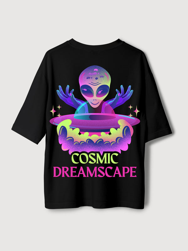 Cosmic Dreamscape Alien Oversized T-Shirt