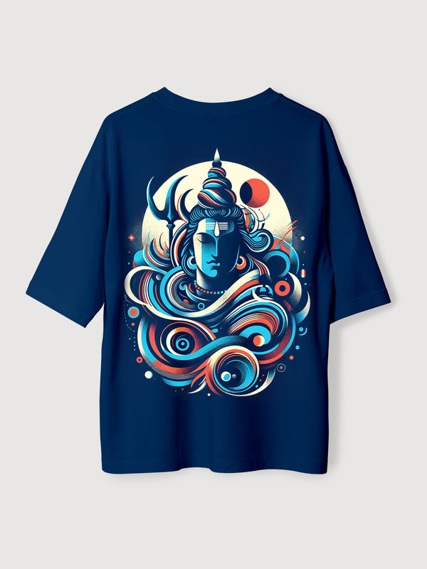 Mahadev Cosmic Energy Oversized T-Shirt