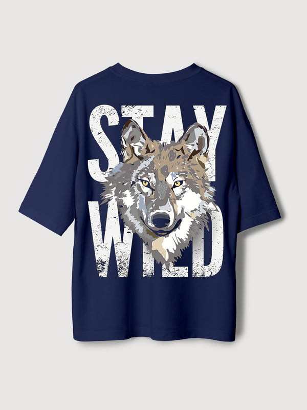 Stay Wild Wolf Oversized T-Shirt