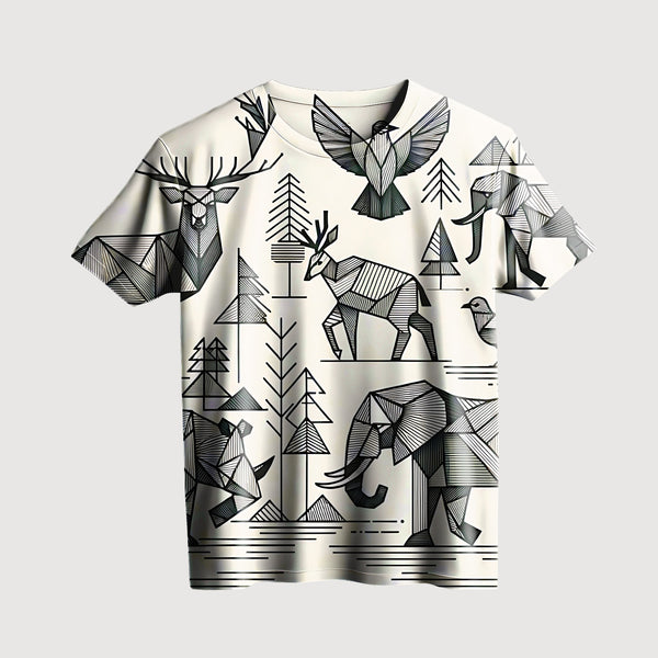 Geometric Wildlife T-Shirt