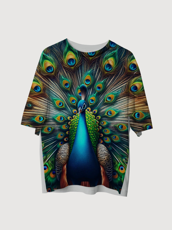 Peacock Paradise Oversized T-shirt