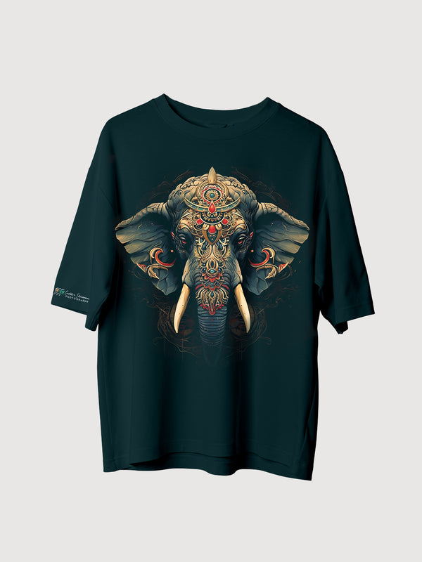 Oversized Cotton Elephant T-Shirt