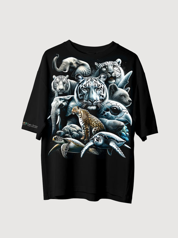 Oversized Cotton Wildlife T-Shirt