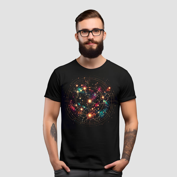Cosmic Star Map Glow T-Shirt