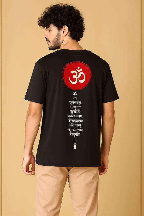 Om Symbol Tee with Sanskrit Chant – Divine Energy Wear