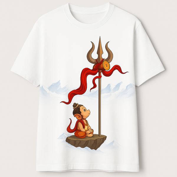 Little Hanuman & Trishul Devotion Tee