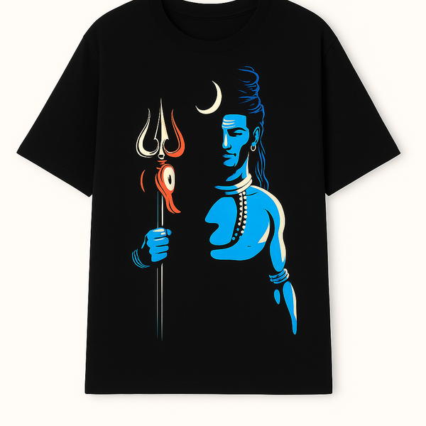 Shiva Trishul Vibrance T-Shirt – Bold Divine Expression