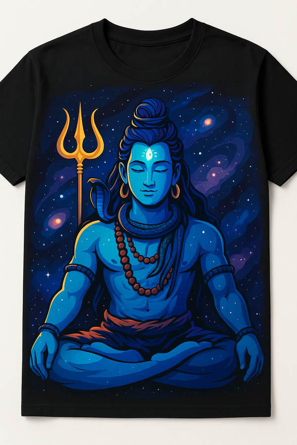 Galactic Shiva T-Shirt – Cosmic Meditation