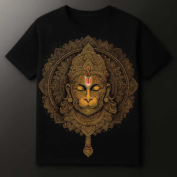 Mandala Hanuman Face T-Shirt