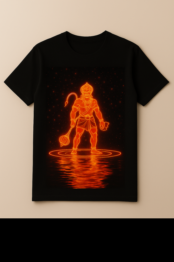 Lord Hanuman Glow T-Shirt – Divine Strength