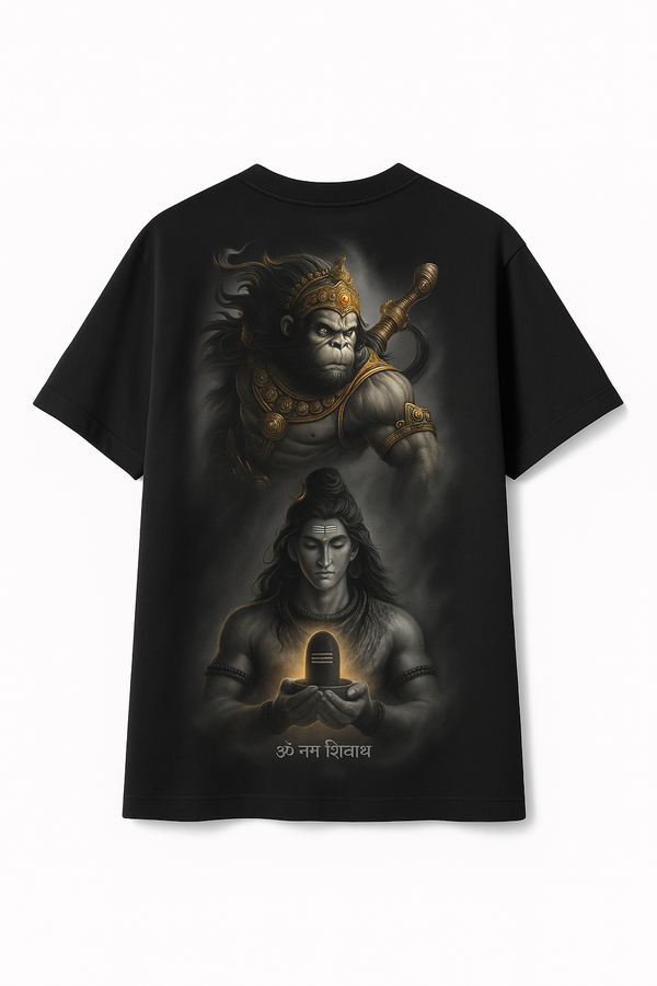 Lord Hanuman & Shiva Devotional T-Shirt – Om Namah Shivaya
