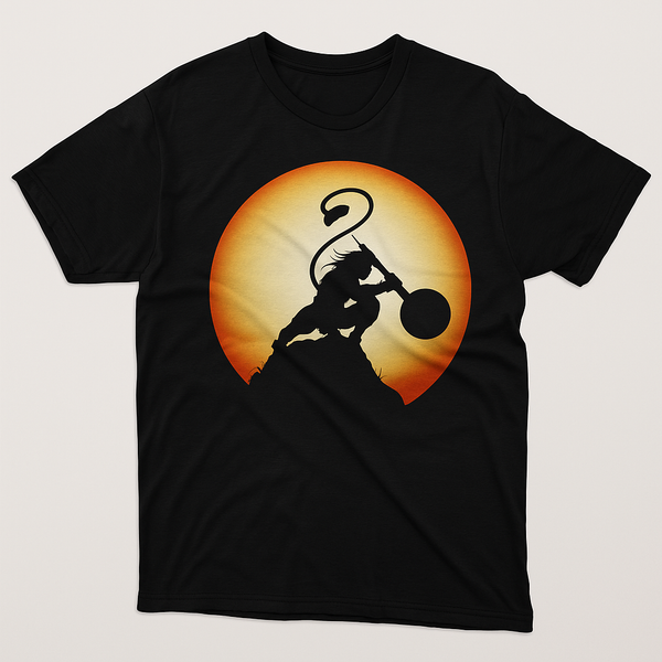 Hanuman Gada Pose T-Shirt – Divine Mountain Warrior
