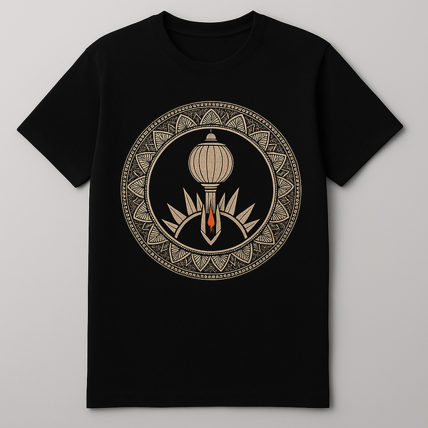 Mandala Gada T-Shirt – Hanuman Symbolism Edition