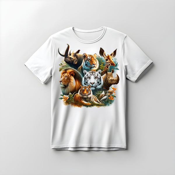 Majestic Wildlife Collage T-Shirt